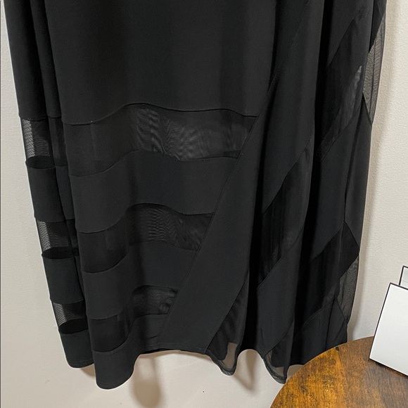 Joseph Ribkoff Black Maxi Dress with Mesh Sheer Sleeves - Picture 8 of 13